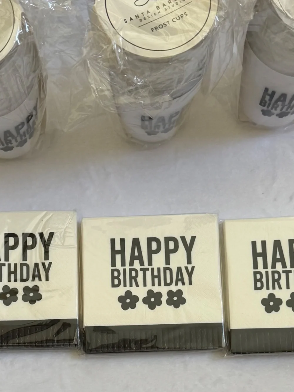 Santa Barbara Design Studio Happy Birthday Party Set 3 Napkin Packs 3 Cup Packs